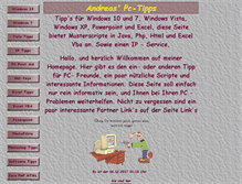 Tablet Screenshot of andreaspctipps.de